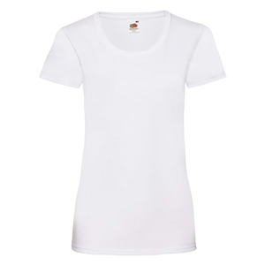 T shirt personalizzata donna bianca in cotone 170gr Fruit of the Loom LADIES VALUEWEIGHT T 613720-WH - Bianco