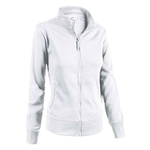 Felpa pubblicitaria da donna con zip in policotone 280gr Sottozero SKIP 90300 - Bianco