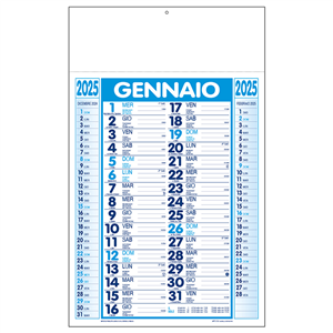 Calendario olandese termosaldato trimestrale C1290 - Azzurro - Blu