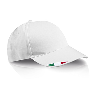 Cappellino personalizzato in cotone con bandiera ricamataLegby Ocean Breeze ITALIA-1 D19576 - Bianco