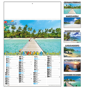 Calendario illustrato MARI TROPICALI D6390 - Bianco