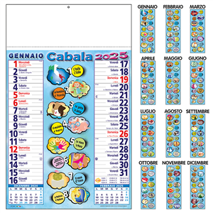 Calendario illustrato CABALA D8690 - Bianco