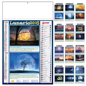 Calendario illustrato LUNARIO D8790 - Bianco