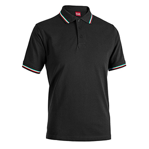 Polo sport in cotone 210gr Myday CORTEZ SPORT E0416 - Nero