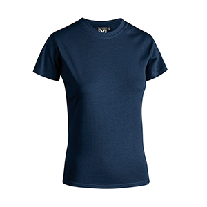 T-shirt personalizzabile da donna bianca in cotone 145gr Myday WOMAN E0423 - Blu Navy