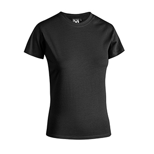 T-shirt personalizzabile da donna bianca in cotone 145gr Myday WOMAN E0423 - Nero