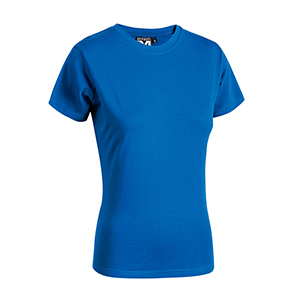 T-shirt personalizzabile da donna bianca in cotone 145gr Myday WOMAN E0423 - Blu Royal