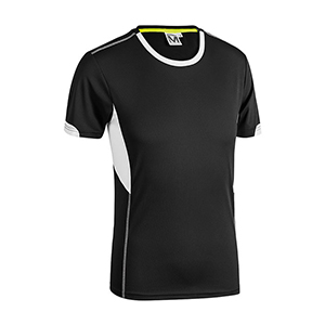 T-Shirt running Myday CROSS E0532 - Nero - Bianco