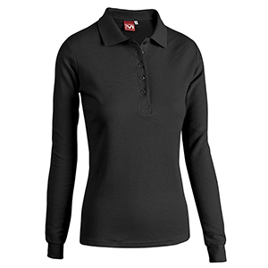 Polo da donna in cotone Sottozero STEFFI E0806 - Nero