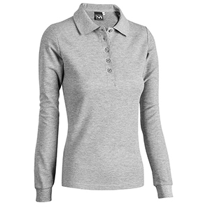 Polo da donna in cotone Sottozero STEFFI E0806 - Grigio Melange