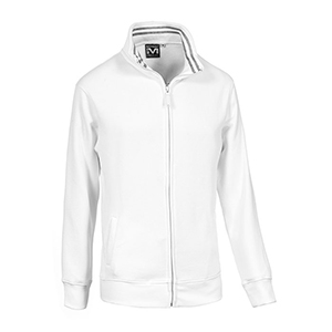 Felpa personalizzata da donna con zip in policotone 280gr Myday BUTTERFLY E0922 - Bianco