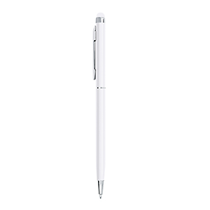 Penna in metallo con touch screen EARTH E15987 - Bianco