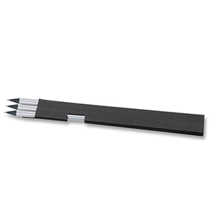 Set da regalo con 3 matite personalizzabili BLACK TRIS E16996 - Nero