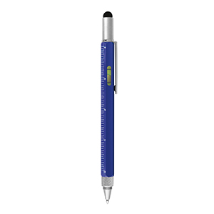 Penna in metallo con bolla e touch BRICK E17096 - Blu Navy
