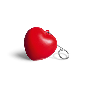 Portachiavi antistress a forma di cuore CUORE-SOFT G14074 - Rosso