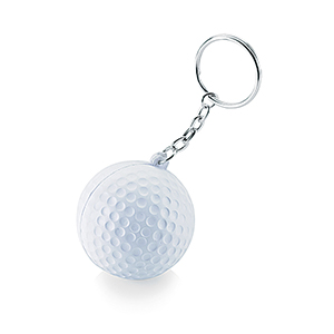 Portachiavi antistress a forma di pallina da golf BIRDIE-SOFT G14075 - Bianco