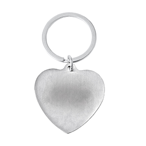 Portachiavi promozionali a forma di cuore COR G16033 - Silver