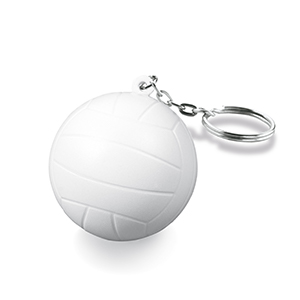 Portachiavi antistress a forma di palla da volley VOLLEY-SOFT G17096 - Bianco