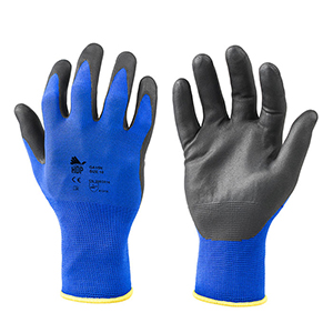 Guanti a filo continuo HDP GA15 - Nero - Blu Royal