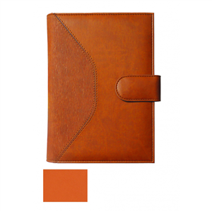 Agenda personalizzata giornaliera a portafoglio interno mobile, copertina in similpelle cm 17x24 S/D separati ALCAMO H15100 - Arancio