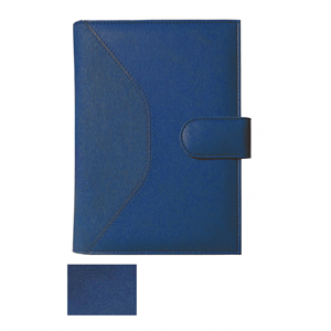Agenda personalizzata giornaliera a portafoglio interno mobile, copertina in similpelle cm 15x21 S/D separati ALCAMO H15200 - Blu