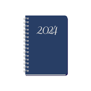 Agenda personalizzata giornaliera a spirale cm 15x21 CRISTAL H25011 - Blu