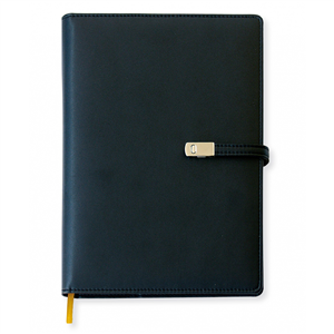 Agenda personalizzata giornaliera a portafoglio interno mobile, copertina in similpelle cm 15x21 S/D separati SOFT H309 - Nero