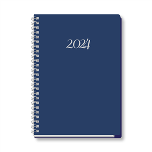 Agenda personalizzabile giornaliera a spirale cm 17x24 CRISTAL H65011 - Blu