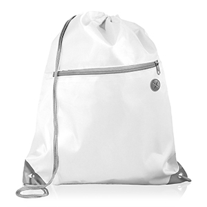 Sacca personalizzata con tasca e uscita per auricolari Legby S'Bags ISI-POCKET M19556 - Bianco