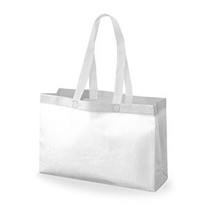 Shopper personalizzata in tnt cm 32x20x9 Legby S'Bags AKITA M20065 - Bianco