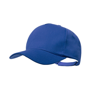 Cappellino baseball personalizzato in cotone riciclato 5 pannelli PICKOT MKT1032 - Blu