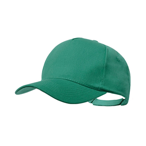 Cappellino baseball personalizzato in cotone riciclato 5 pannelli PICKOT MKT1032 - Verde