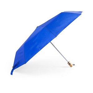 Ombrello pieghevole in pongee di rpet KEITTY MKT1088 - Blu