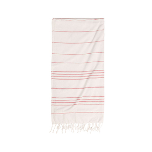 Telo fouta in cotone organico e poliestere cm 180x90 PRIK MKT1183 - Rosso