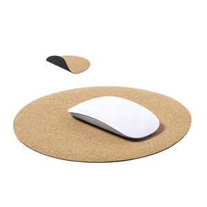 Mousepad personalizzato rotondo in sughero TOPICK MKT1286 - Neutro