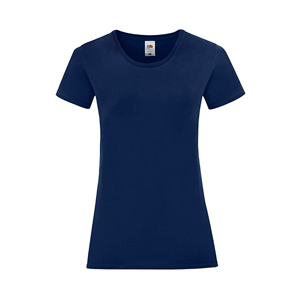 T shirt personalizzabile donna in cotone 150 gr Fruit of the Loom ICONIC MKT1325 - Blu Navy