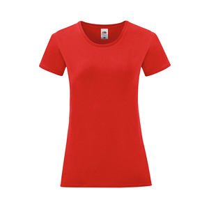 T shirt personalizzabile donna in cotone 150 gr Fruit of the Loom ICONIC MKT1325 - Rosso
