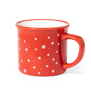 Tazza personalizzata natalizia in ceramica 280 ml VERDUX MKT1370 - Rosso