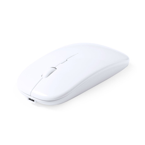 Mouse wireless personalizzato in ABS riciclato CHESTIR RCS MKT1423 - Bianco