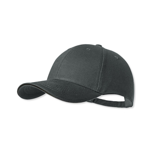 Cappellino baseball personalizzato in cotone 6 pannelli LINNEA MKT1535 - Grigio