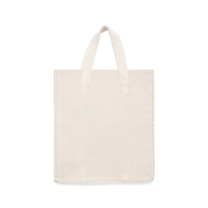 Shopping bag personalizzabile con chiusura a bottone in cotone 315gr cm 36x42x20,5 WALVIX XL MKT1821 - Neutro