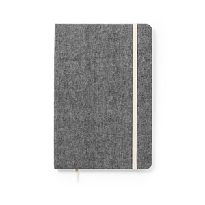 Quaderno personalizzato con copertina in cotone riciclato in formato A5 CHANCY MKT1889 - Nero