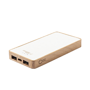 Power bank 8000mAh in legno e canapa MESKAT MKT1976 - Neutro