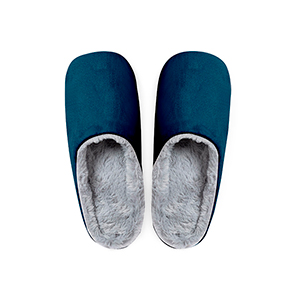 Pantofole unisex in cotone e fodera in peluche COULTER MKT20112 - Blu Navy