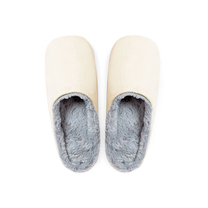 Pantofole unisex in cotone e fodera in peluche COULTER MKT20112 - Naturale