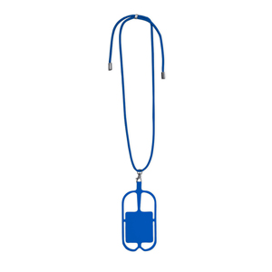 Lanyard in silicone e poliestere SEBLY MKT20156 - Blu