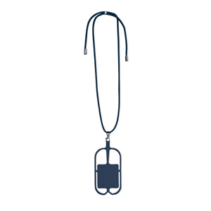 Lanyard in silicone e poliestere SEBLY MKT20156 - Blu Navy