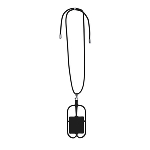 Lanyard in silicone e poliestere SEBLY MKT20156 - Nero