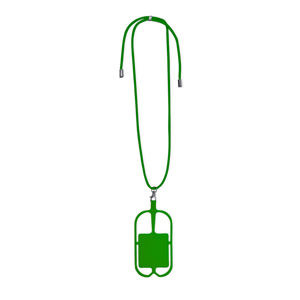 Lanyard in silicone e poliestere SEBLY MKT20156 - Verde