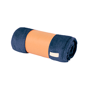 Plaid personalizzato in morbido coral fleece 260 gr/m2 160x130 cm DURMOK MKT20159 - Blu Navy